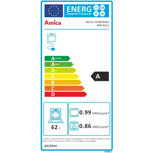 Amica Ugradbena Pećnica BOC 4512 (56032) - Električna Pećnica s 9 Funkcija slika 5