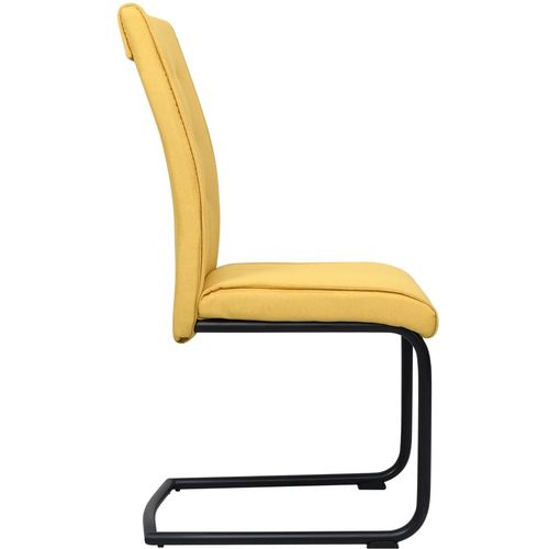 Konzolne blagovaonske stolice od tkanine 2 kom boja senfa slika 9