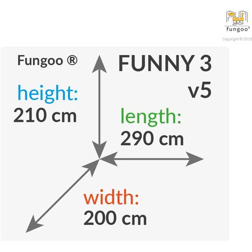 Fungoo Set Funny 3 s peščanikom i ljuljaškom - drveno dečije igralište slika 5