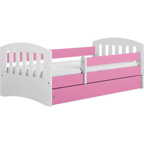 Drveni dječji krevet Classic s ladicom - rozi - 180*80cm slika 2