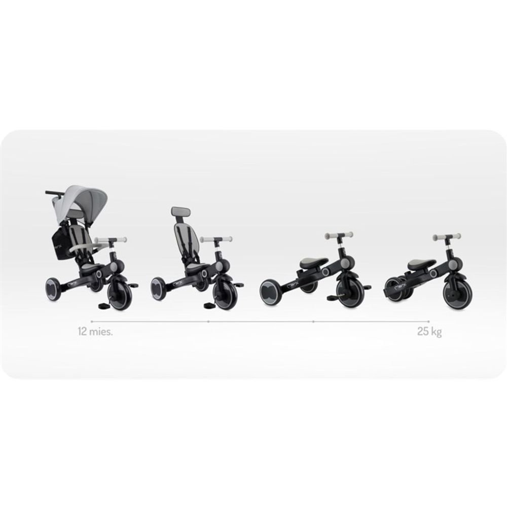 Momi Sklopivi tricikl Solivia 4U1, Grey slika 17