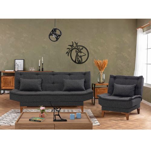 Santo-TKM01-1053 Antracit Sofa-Krevet Set slika 2