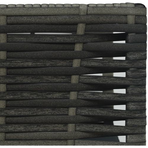 3-dijelni bistro set od poliratana s jastucima sivi slika 21