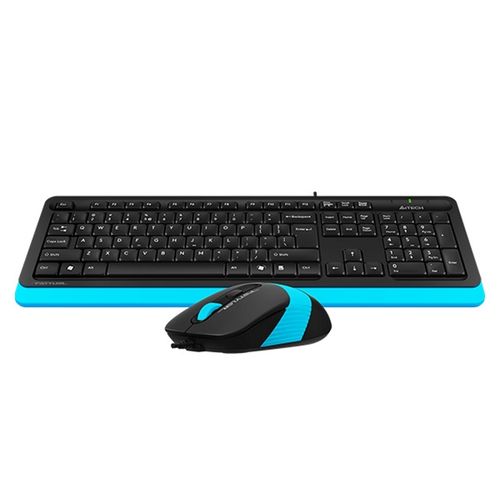 A4 TECH F1010 FSTYLER USB US plava tastatura + USB plavi miš slika 2