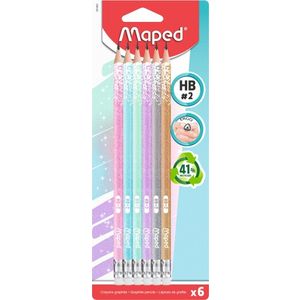 Maped Olovka grafitna 6/1 sa gumicom GLITTER