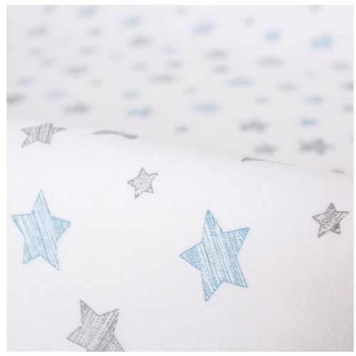 Ceba Baby navlaka za podlogu za previjanje (50x70-80) 2 kom Dark grey + Blue Stars slika 2