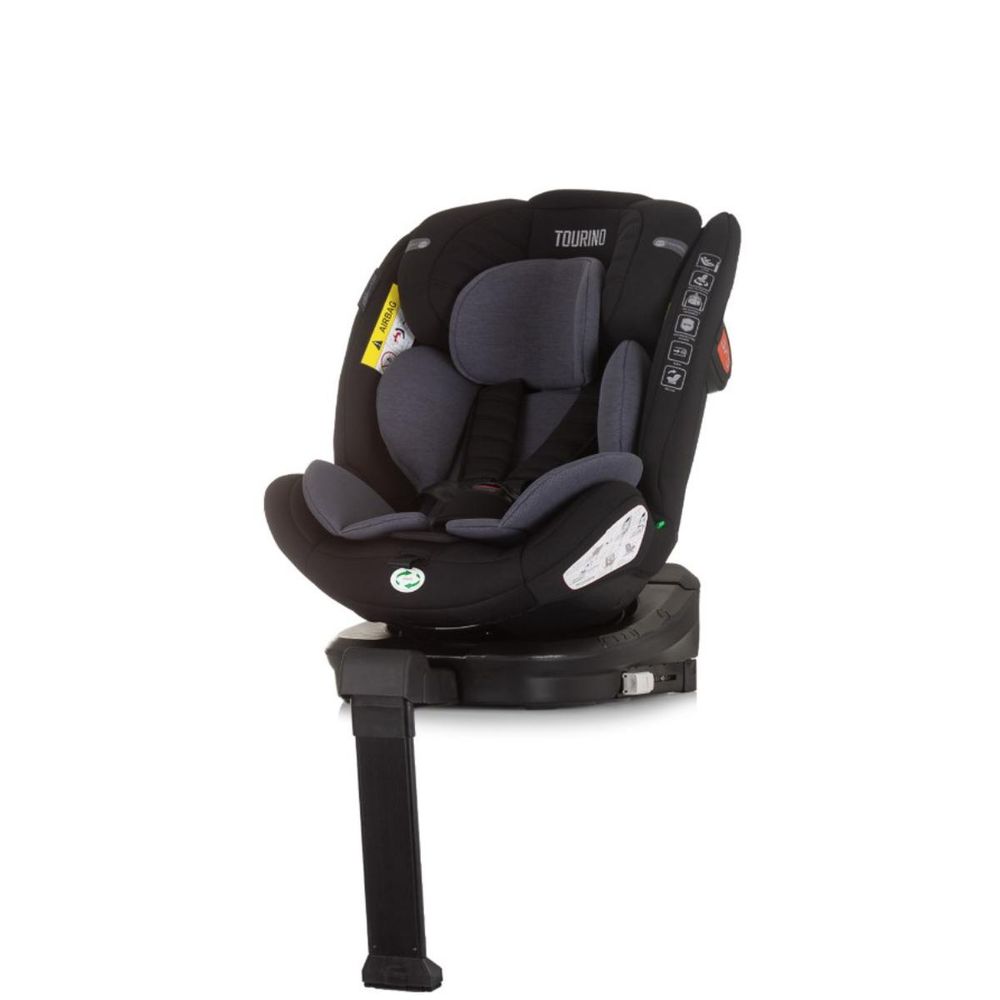Chipolino Autosjedalica Tourino i-Size 360º 40-150cm Isofix Stktrn02401ob, Obsidian slika 2