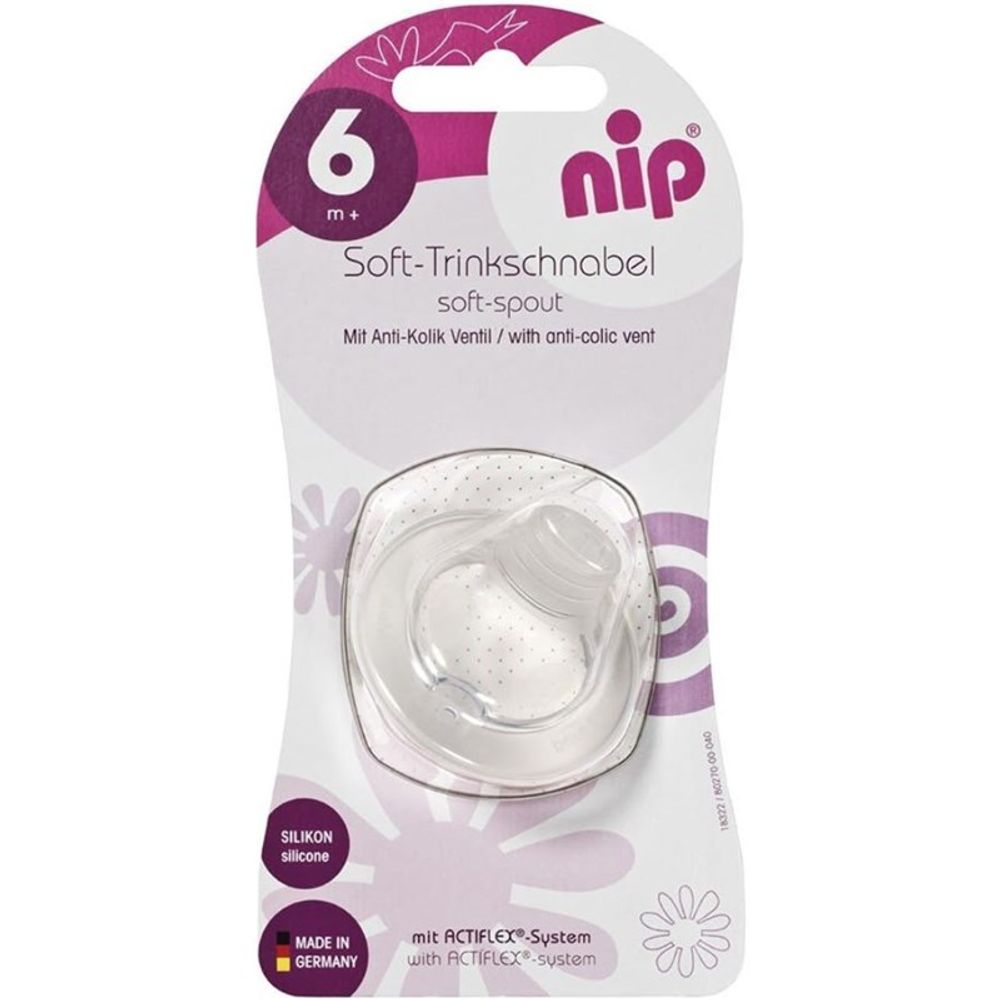 nip® Ortodontska silikonska duda za flašicu, široko grlo 6m+, Anti-colic slika 2