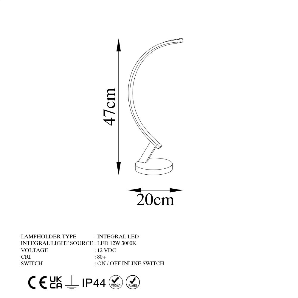 Bevel - 13324 Zlatna Stočna Lampa slika 11