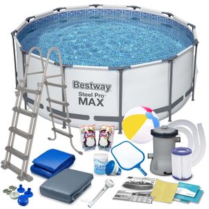 Bestway 56420 – Okrugli vrtni bazen 18-u-1, 366 x 122 cm, s čeličnim okvirom