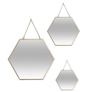 ATMOSPHERA set od tri ogledala - HEKSAGON -  metal