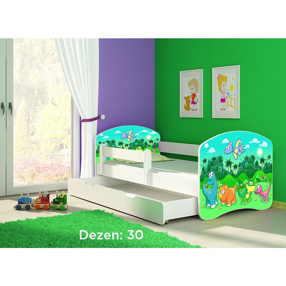 ACMA Dječiji krevet Acma II sa ladicom White - 180x80cm - Dezen 30 slika 2