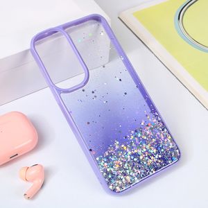 Torbica Frame Glitter za Samsung A556B Galaxy A55 5G ljubicasta