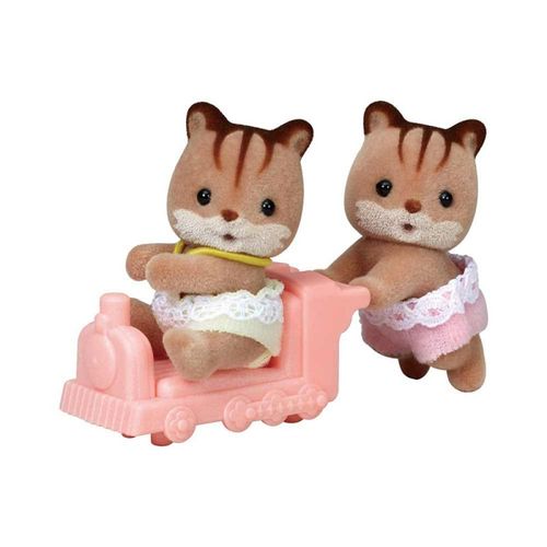 Sylvanian Walnut Squirrel Twins (New) slika 2