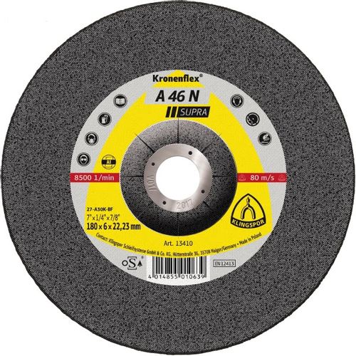 Klingspor brusni disk za metal 125mm x 6,0mm x 22,2mm A46N Supra za aluminij slika 2