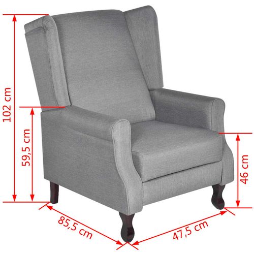 Fotelja od tkanine siva slika 47