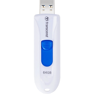 Transcend TS64GJF790W USB 64GB, JetFlash 790W, USB3.1, 100/30 MB/s, Retractable, White/Blue