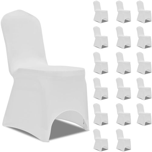 Navlake za stolice rastezljive bijele 18 kom slika 1