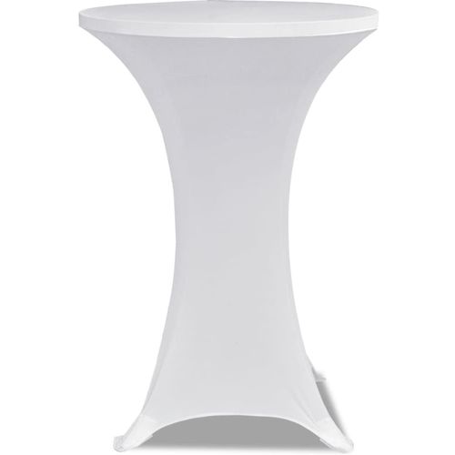 Bijeli rastežljiv stolnjak za stolove Ø70 2 kom slika 20