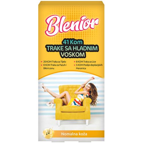 BLENIOR WAX STRIPS NORMAL SKIN (CALENDULA)41 PCS slika 1