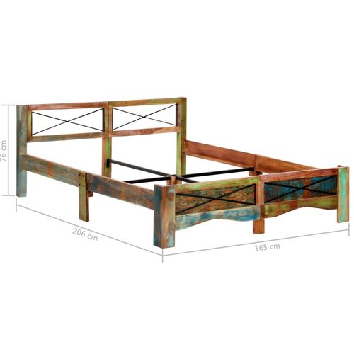 Okvir za krevet od masivnog obnovljenog drva 160 x 200 cm slika 15
