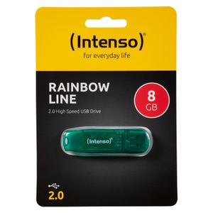 (Intenso) USB Flash drive 8GB Hi-Speed USB 2.0, Rainbow Line, ZELENI - USB2.0-8GB/Rainbow