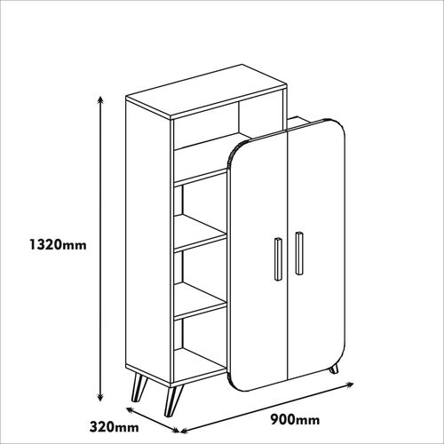 Form - Walnut, Cream Walnut
Cream Bookshelf slika 6