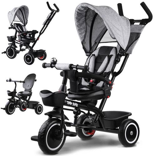 Tricikl Tiny bike 3 u 1 - Grey slika 1