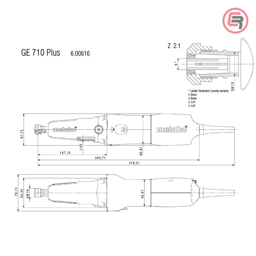 Metabo Brusilica GE 710 Plus Ravna 710 W - 600616000 slika 5
