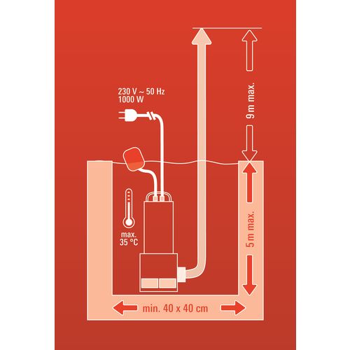 Einhell Potopna pumpa za prljavu vodu GC-DP 1020 N slika 5