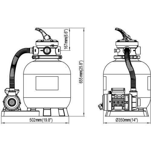 Crpka s pješčanim filtrom 600 W 17 000 L/h slika 2