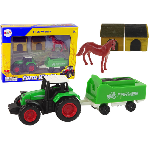 Traktor s prikolicom + konj 1:64 slika 1