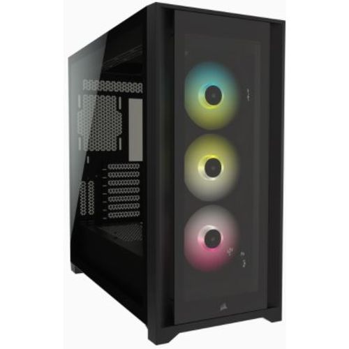 CORSAIR iCUE 5000X RGBTempered Glass MidTower ATX PC Smart Case Black slika 1