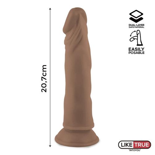 Liketrue Lenser dildo 8", smeđa slika 6