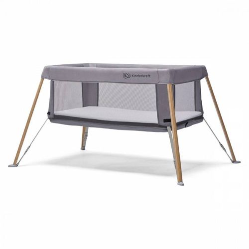 Kinderkraft Prenosivi Krevetac Movi Grey&Wood slika 3