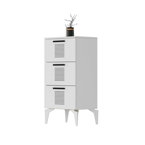 Asimo H - White White Multi Purpose Cabinet slika 4