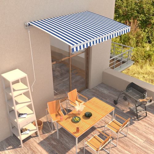 Tenda na automatsko uvlačenje 350 x 250 cm plavo-bijela slika 33