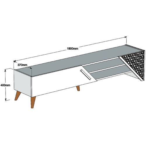 Beril 2 - Cream Cream TV Unit slika 4