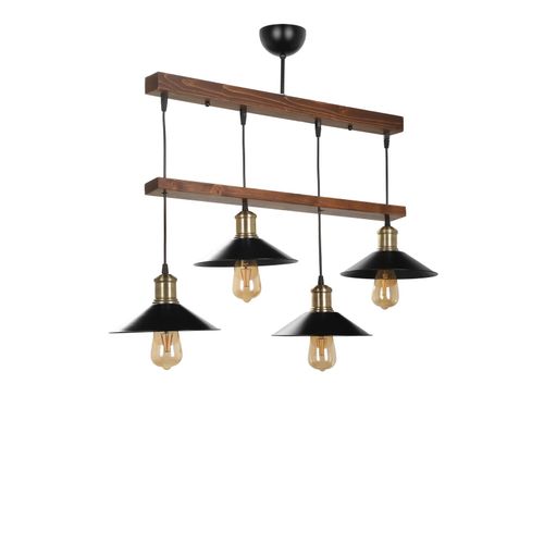 David 4 Lü Ceviz Sıralı Metal Başlıklı Sarkıt Brown
Black Chandelier slika 2