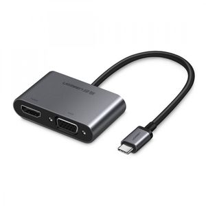 Adapter UGREEN, USB-C na HDMI, VGA sa PD, sivi