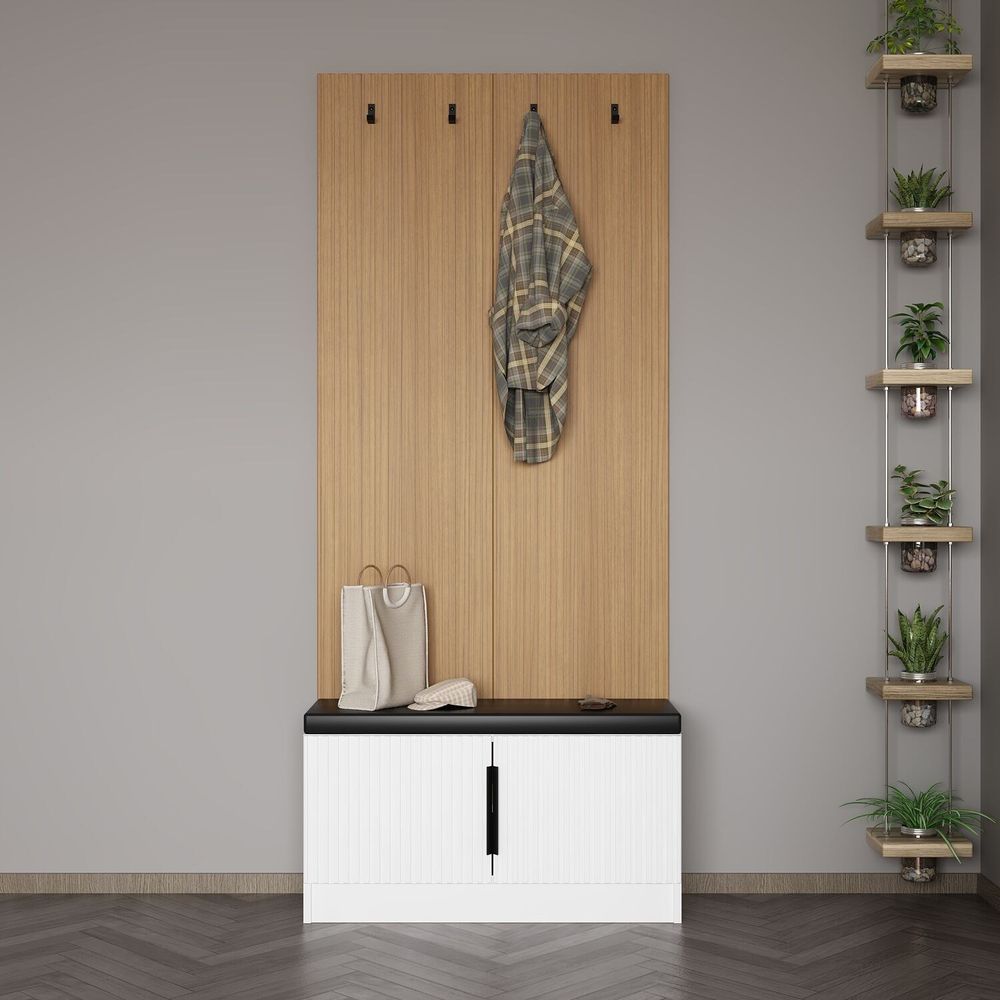 Hall stand Noah - 8323, bijela boja slika 1
