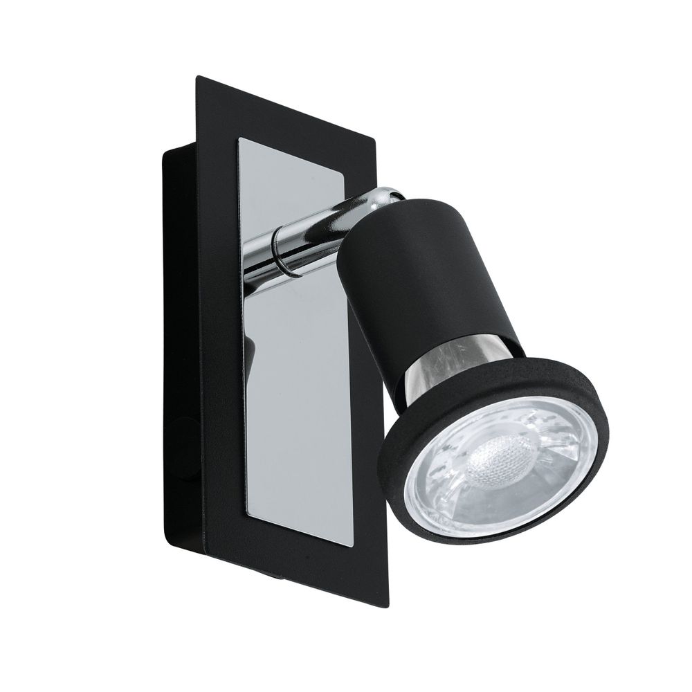 Eglo Sarria reflektor/1, led, gu10, 1x5w, 400lm, krom/crna  slika 1