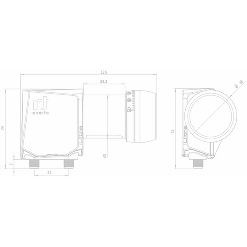 Inverto LNB Twin, šum 0,2dB, DVB-S2 ( HD - UHD 4K - 8K ) - IDLT-TWL412-ULTRA-OPN slika 2