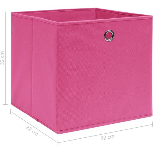 Kutije za pohranu 10 kom ružičaste 32 x 32 x 32 cm od tkanine slika 6