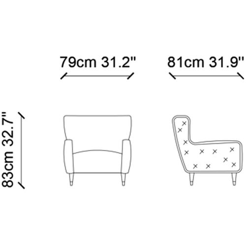 Atelier Del Sofa Soho Ecru Wing Chair slika 3