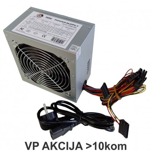 GMB-560-12 bez kutije ** Gembird napajanje 560W 12cm FAN, 20+4pin, 4pin 12V,2xSATA 2xIDE (1065) slika 1