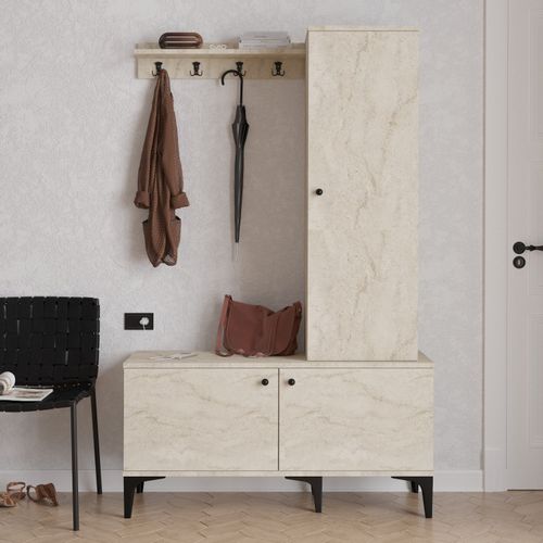 Woody Fashion Stalak za hodnik LEX, boja Travertine slika 2