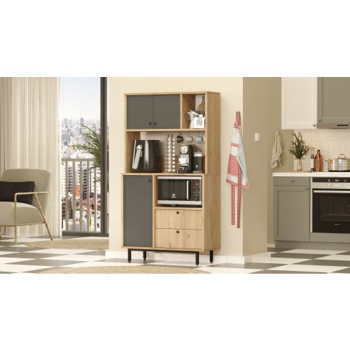 RE3-SA OakAnthracite Multi Purpose Cabinet slika 3