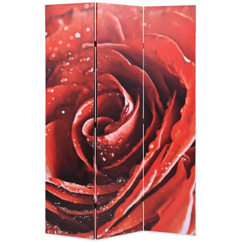 Sklopiva sobna pregrada sa slikom crvene ruže 120 x 170 cm slika 5