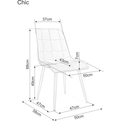 Stolica Chic-crna slika 2